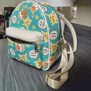 Pokémon Gingerbread Pikachu Eevee & Rowlet Quality Leather Backpack
